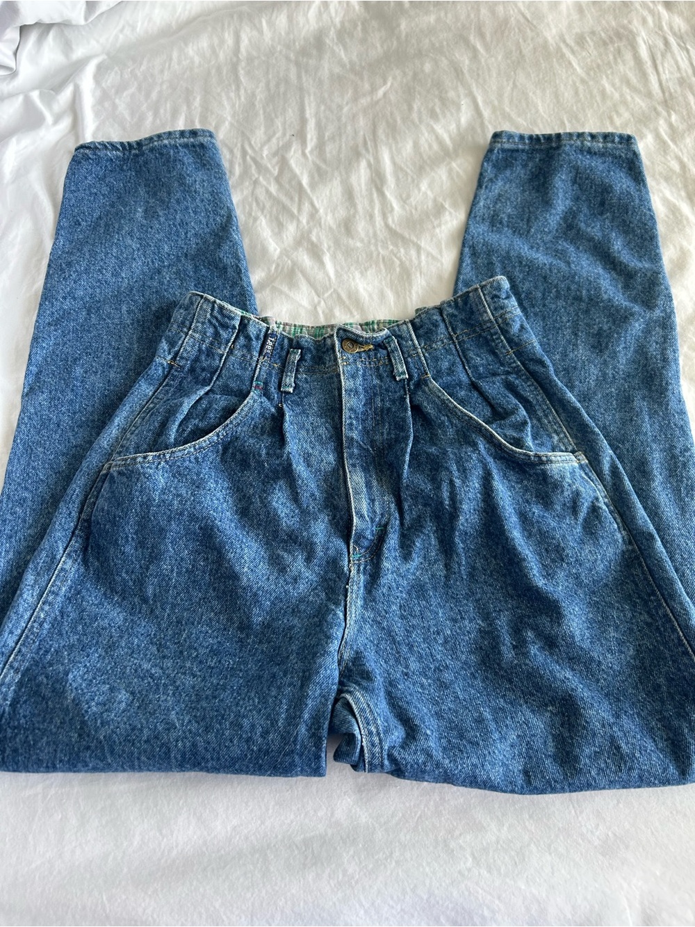 Lee Vintage High-Waist Blue Women's Paperbag Jeans - Picture 3 of 13